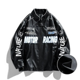 Leather racing jacket