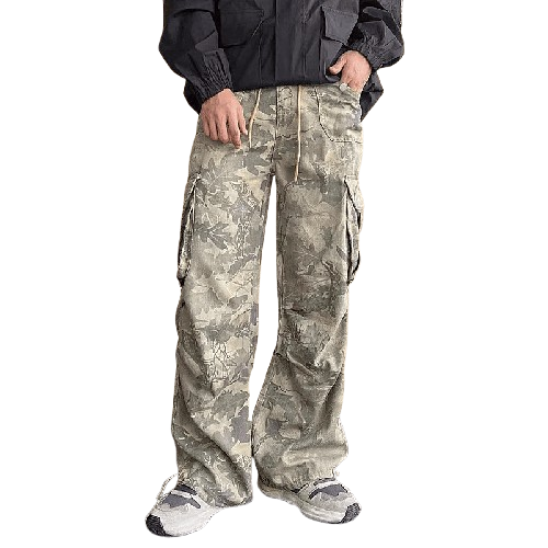 Camouflage baggy jeans