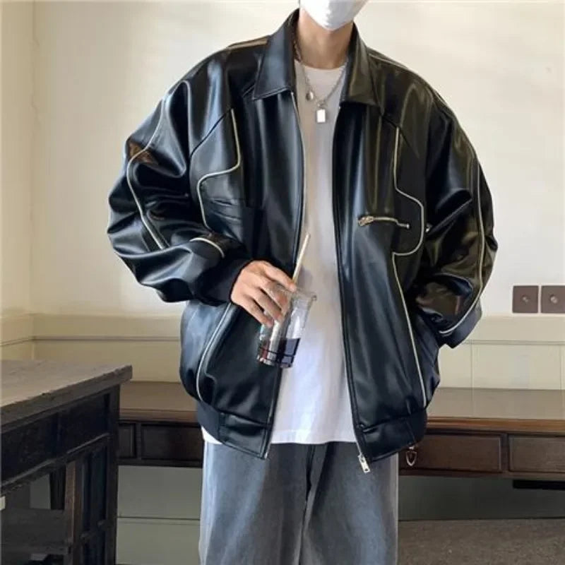 Jacket leather bomber​