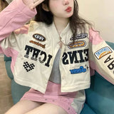 Cropped varsity jacket