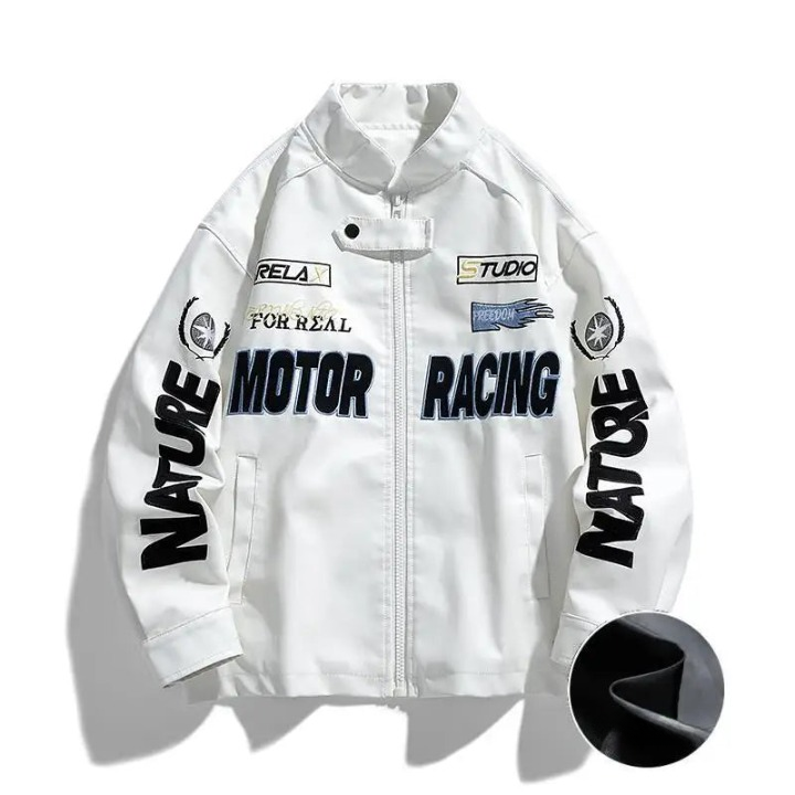 Leather racing jacket