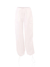 Parachute cargo pants white